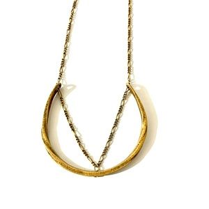 Gold necklace with cool pendant